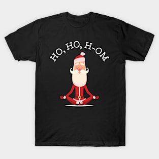 Ho Ho H-Om With Yoga Santa T-Shirt